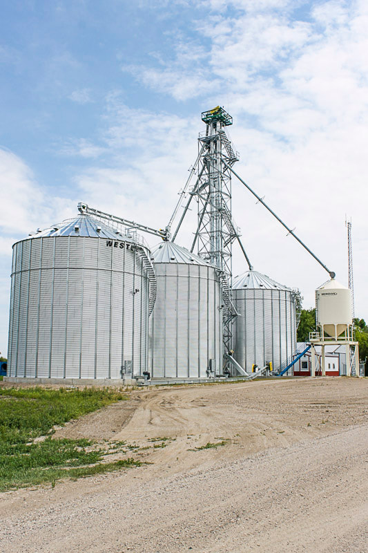 Westeel grain bins, Hillsboro, North Dakota, grain system, Advanced Grain Handling Systems